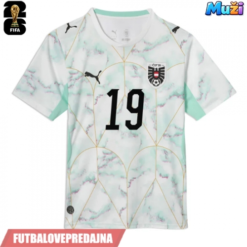Lacne Muži Futbalové dres Rakúsko Christoph Baumgartner #19 MS 2026 Krátky Rukáv - Preč